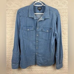 BILLABONG Top Small Aztec Corduroy Snap Over Shirt